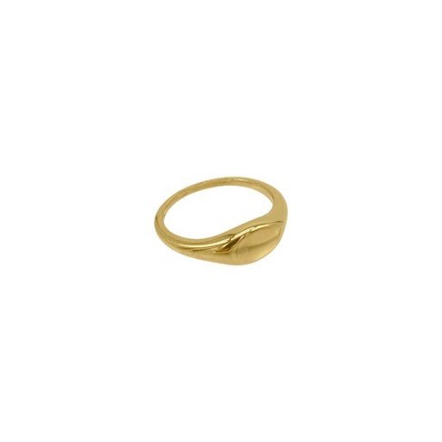 Adornia Tarnish Resistant 14k Gold Plated Signet Ring - image 1 of 4