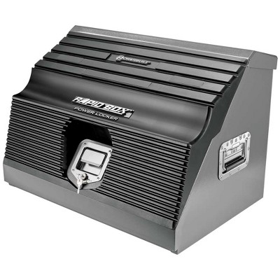 Powerbuilt 26 Inch Rapid Box Portable Slant Front Power Tool Grey Locker Box