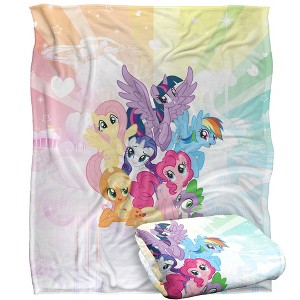 My Little Pony Tv Pony Group Silky 50X60 Blanket, 1 Sided - 1 of 4