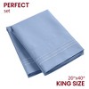 Mellanni 1800 Pillowcase Set 2 pc Set of 2 King Size Sky Blue - 2 of 4
