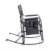 Oniva Woodland Outdoor Portable Rocking Chair - Charcoal Gray - 4 of 4