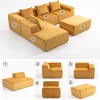 Corduroy Modular L-Shaped Sectional Sofa with High-Density Sponge, 5 Pillows - 4 of 4