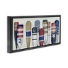 Stupell Industries Port Oars Vintage Americana Patterns Floating Frame Canvas Art, Black, 25" x 11" - 2 of 4