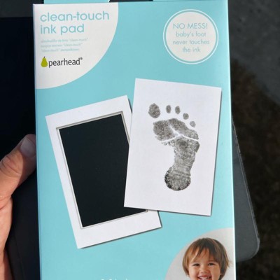 Pearhead Newborn Baby Handprint Or Footprint Clean-Touch Ink Pad Kit, No  Mess Baby Safe Print Kit, Newborn Keepsake, 2 Impression Cards, Small Size