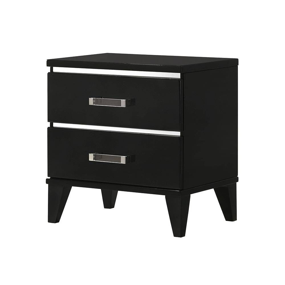 Photos - Storage Сabinet Chelsie Nightstand Black Finish - Acme Furniture