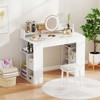 Tangkula 43" Computer Desk w/ Built-in Charge Station Home Office Desk w/ Monitor Shelf Cable Hole - 4 of 4