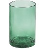 Home Mart Goods Green Clear Transparent Elegant Glass Bathroom Accessories Set - Soap Dispenser, Soap Dish & Tumbler - 3 of 4