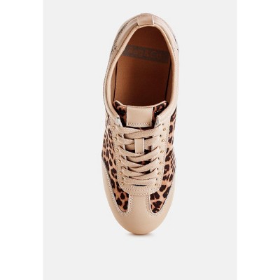 Женские кроссовки Rag & Co Womens Narati Leopard Print Real Leather Sneakers 5 — фото 4