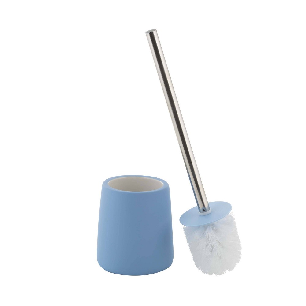 Photos - Toilet Brush Elle Decor Lisse Wide Bowl Brush with Rubberized Finishing Blue - Elle Décor 