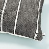14" x 20" Stripe Pattern Throw Pillow Dark Gray/White/Beige - Hearth & Hand™ with Magnolia - image 4 of 4