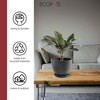 Ecopots Round Recycled Plastic Modern In/Outdoor Planter Flower Pot Saucer - 2 of 4