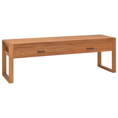 vidaXL TV Stand 47.2"x15.7"x17.7" Solid Wood Teak
