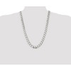 Black Bow Jewelry Men's 13mm Sterling Silver Solid Curb Chain Necklace - 3 of 4