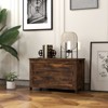 FONTOI 29.9" Storage Box with Safety Hinge, Chest Storage Organizer for Home, Rustic Brown, 15.7"*18.9"*29.9" - 2 of 4