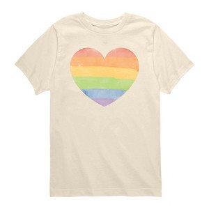 Boys' - Instant Message - Rainbow Heart -Toddler Short Sleeve Graphic T-shirt - 1 of 4