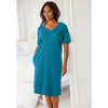 Dreams & Co. Plus Size Short T-Shirt Lounger - 4 of 4