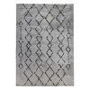 10' Black And Gray Geometric Shag Runner Rug - 4 of 4
