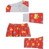 cheibear Christmas Family Snowflakes Bells Print Button Up Top and Pants Multicolored Pajama Sets - 4 of 4