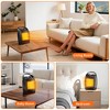 Portable Electric Space Heater - 1500W/750W Thermostat, 2-in-1 Fast Heating Ceramic Desk Heater & Fan, Safe Quiet <45 dB - 4 of 4