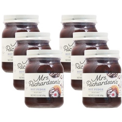 Mrs Richardsons Hot Fudge Dessert Sauce - 6 pack, 15.5 oz