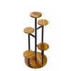 VECELO 2/3 Tier Plant Stand Indoor Outdoor Metal Potted Holder Rack Flower Pot Stand Black - 2 of 4