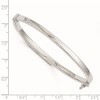 Black Bow Jewelry 4mm 14k White Gold Polished Flat Hinged Bangle Bracelet - 3 of 4