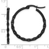 Chisel Stainless Steel Polished Black IP-plated Wavy Hoop Earrings - 4 of 4