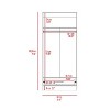 SEVOBAL Armoires 71 Inch Armoire with Two Shelves Double Doors Metal Rod and One Drawer for Bedroom Storage, Gray, 31.5"*19.7"*71.1" - 4 of 4