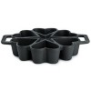 Gibson 6 Cups Heart Mold Pre-seasoned Cast Iron Pan in Black - 2 of 4