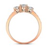 Pompeii3 1ct 3 Stone Diamond Engagement Ring 14K Rose Gold - 2 of 4