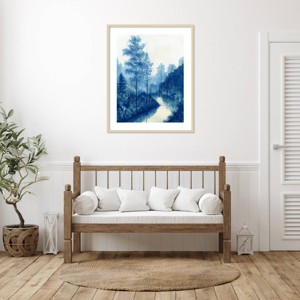 Amanti Art Liberty Blue Landscape II by Michael Willett Wood Framed Wall Art Print - 1 of 4