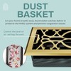 Home Intuition Victorian Floor Vent Cover 4X10 Inch with Mesh Cover Trap Heat and Air Walkable Metal Floor Vent for HVAC Duct, Polished Brass - 2 of 4