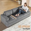 AMERLIFE Comfy Couch with Deep Seat& Wood Legs, Upholstered Sofa for Living Room - 3 of 4