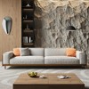 Luck Live Mid-Century Modern sofas 111.81in Cotton sofa suitable for living room, with 3 pillows/Gray&Removable Slipcover - 3 of 4