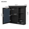 NicBex Wall Mounted Bathroom Storage Cabinet,30'' x28'' Medicine Cabinet with Mirror and 3 Shelves for Bathroom - 3 of 4