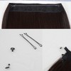Alilang Longe Straight Natural Hair Extensions One Piece Invisible Wire Hair Extensions with Clip ins 22Inch for Women - 3 of 3