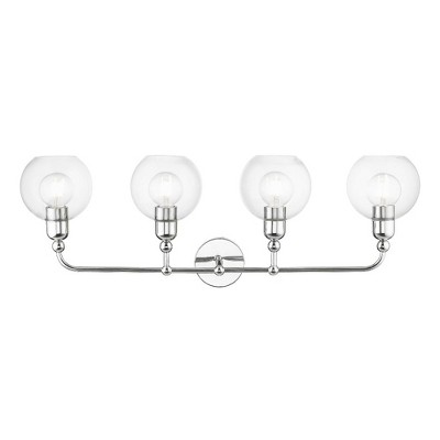 Livex Lighting Downtown 4 - Light Vanity in  Polished Chrome