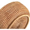 Aoibox Round Rattan Fruits Bread Baskets, Vintage Hand-woven Wicker Serving Bowls for Candy, Snack, Keys, Kitchen Countertop, 3 Sizes - 4 of 4