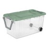 Racxily 2 Pack Extra Large Storage Bin, 160 Quart Wheeled Clear Plastic Storage Container with Handle - 4 of 4