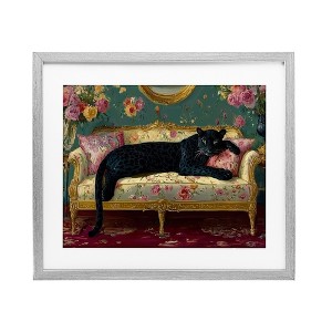 Stupell Industries Opulent Interior Panther Framed Print Under Glass Art - 1 of 4