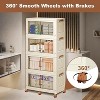 4 Tier Stackable Storage Bins With Lid Closet Organizers Collapsible Plastic Storage Bins Home Containers Boxes for Bedroom Living Room - 3 of 4