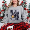 S.W.Smiley He Sees You When You're Sleeping - Women's Graphic Sweatshirt - 3 of 4