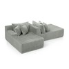Resenkos 2-Person Velvet Lounger Sofa, Compressed Packaging with No Assembly Needed, Plush Low-Profile Loveseat, - 4 of 4