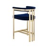 Meridian Furniture,Marcello Navy Velvet Counter Stool, Set of 2 - 2 of 4