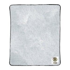 NHL Boston Bruins Two-Tone Faux Shearling Throw Blanket - 1 of 3