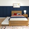 Max & Lily Full Size Bed Frame with Trundle, Solid Wood Platform Bed - 2 of 4