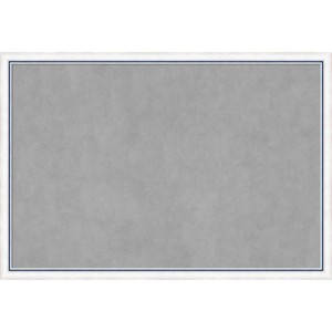 38"x26" Morgan Framed Magnetic Board White/Blue - Amanti Art: Wall Mount, Metal, Home & Office Decor - 1 of 4