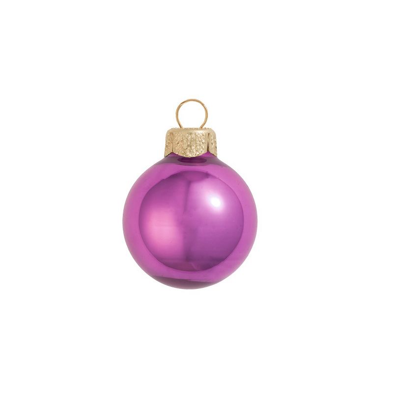 Northlight Shiny Glass Christmas Ball Ornaments - Rose Pink and Gold 2.75" (70mm) - 12ct, 1 of 3