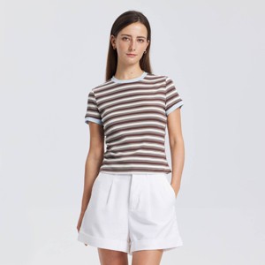 Playera de Cuello Redondo de Manga Corta y Ajuste Delgado para Mujer - A New Day™