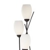 Franklin Iron Works Modern Floor Lamp 4-Light Tree 73" Tall Ginger Black Tulip White Cased Glass Shades for Living Room Bedroom Uplight - 3 of 4